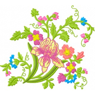 Floral Area  embroidery design - Embroidery Design