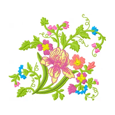 Floral Area  embroidery design - Embroidery Design