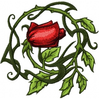 Wild Rose  embroidery design - Embroidery Design