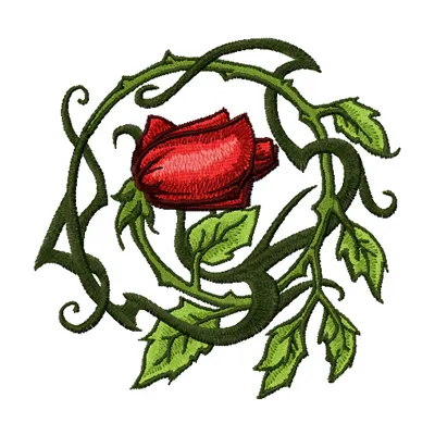 Wild Rose  embroidery design - Embroidery Design