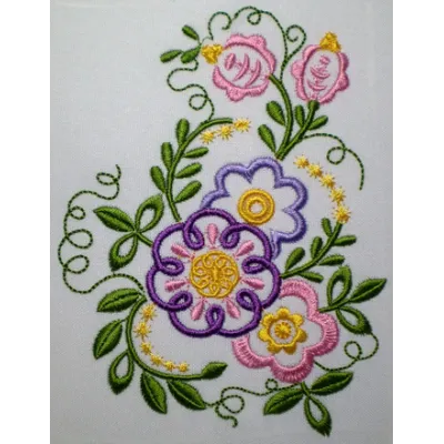 Funny Flowers embroidery design - Embroidery Design