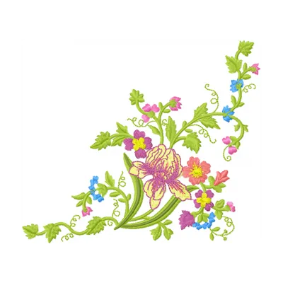 Flowers Garden embroidery design - Embroidery Design