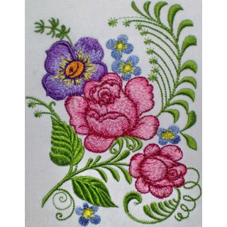 Bouquet of Roses embroidery design - Embroidery Design