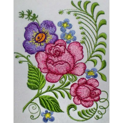 Bouquet of Roses embroidery design - Embroidery Design