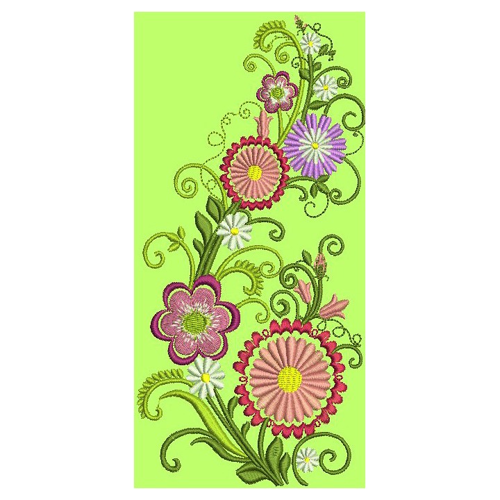 Flowers Firework embroidery design - Embroidery Design