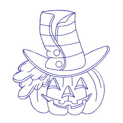 Halloween pumpkin 4 embroidery design - Embroidery Design