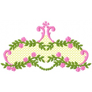 Old English Style Vignette  embroidery design - Embroidery Design