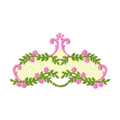 Old English Style Vignette  embroidery design - Embroidery Design