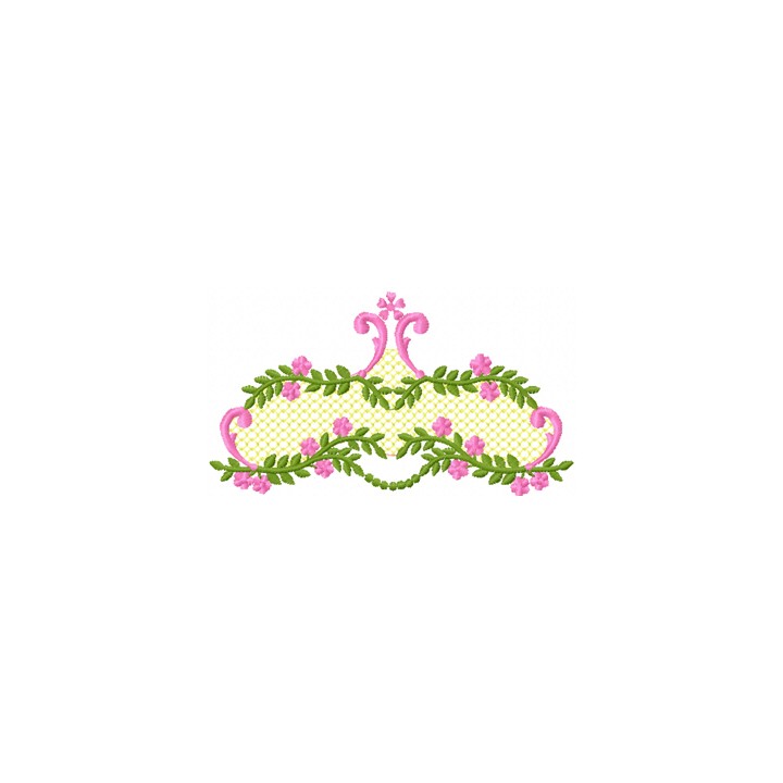 Old English Style Vignette  embroidery design - Embroidery Design