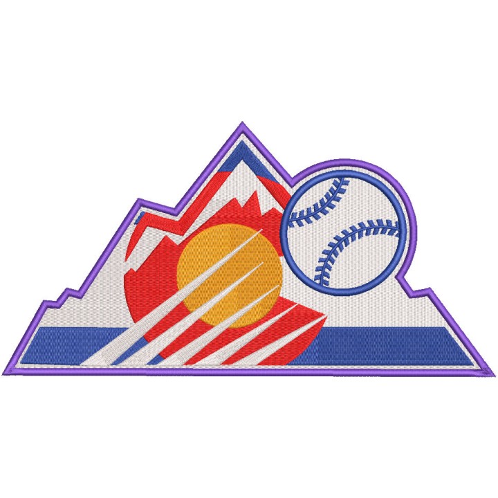 Colorado Rockies Batting Practice Logo embroidery design - Embroidery Design