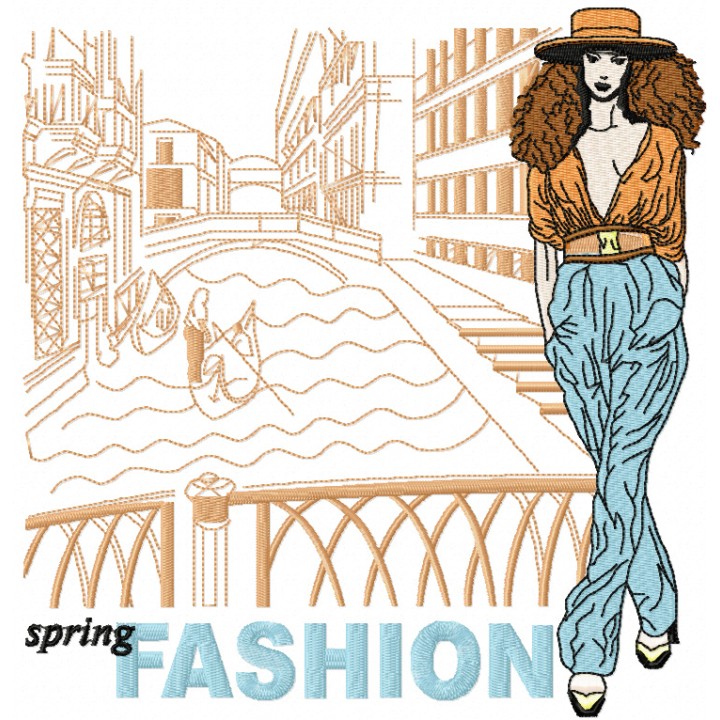 Spring fashion embroidery design - Embroidery Design
