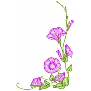 Morning Glory Flower embroidery design - Embroidery Design