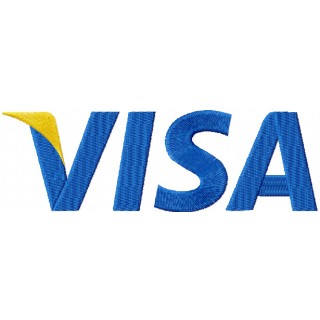 ViSA payment system logo embroidery design - Embroidery Design