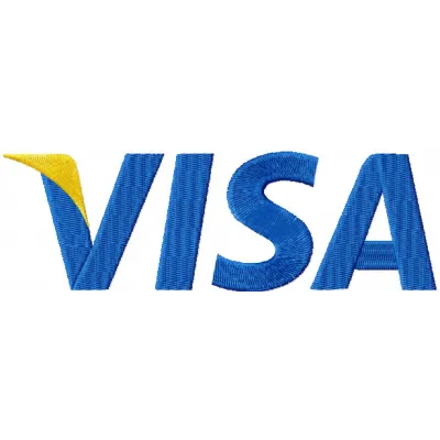 ViSA payment system logo embroidery design - Embroidery Design