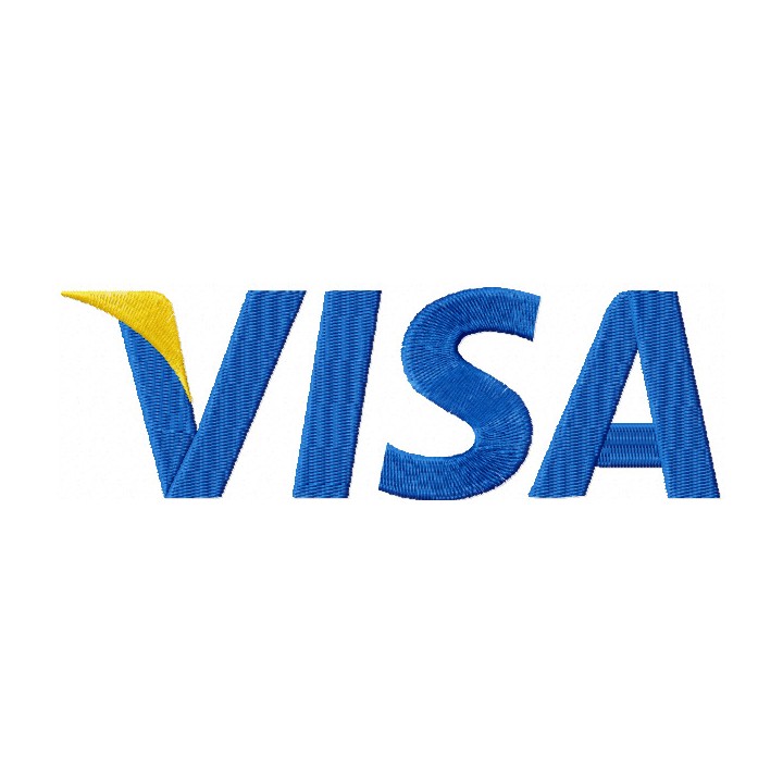 ViSA payment system logo embroidery design - Embroidery Design