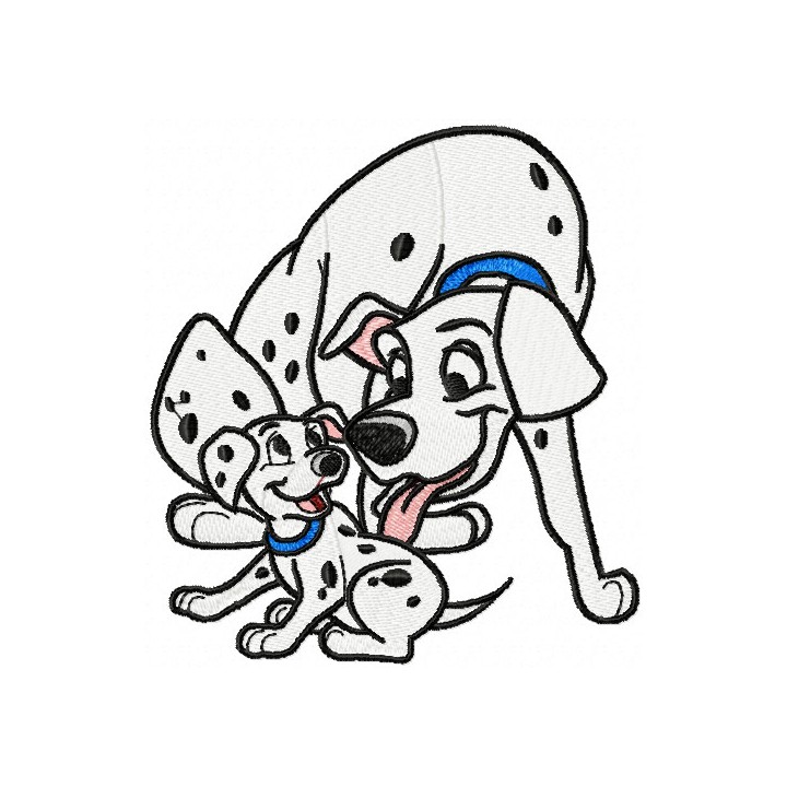 Two dogs embroidery design - Embroidery Design