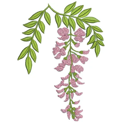 Wistaria  embroidery design - Embroidery Design