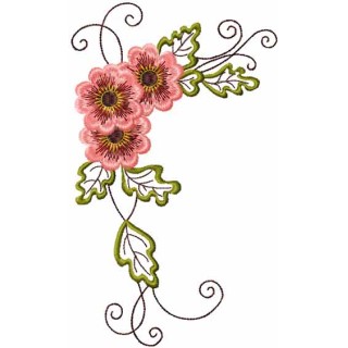 Vintage Flower 1  embroidery design - Embroidery Design