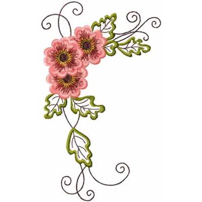 Vintage Flower 1  embroidery design - Embroidery Design