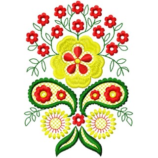 Flowers Decor Element 2  embroidery design - Embroidery Design