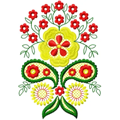 Flowers Decor Element 2  embroidery design - Embroidery Design