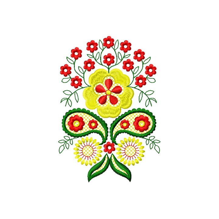 Flowers Decor Element 2  embroidery design - Embroidery Design