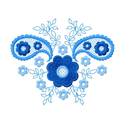 Flowers Simple Element embroidery design - Embroidery Design