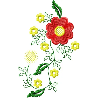 Flower Small Element 2 embroidery design - Embroidery Design