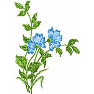 Forget-me-not Flowers embroidery design - Embroidery Design
