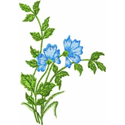 Forget-me-not Flowers embroidery design - Embroidery Design