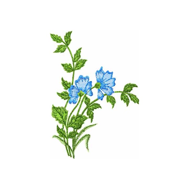 Forget-me-not Flowers embroidery design - Embroidery Design