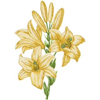Bouquet of Lilies  embroidery design - Embroidery Design