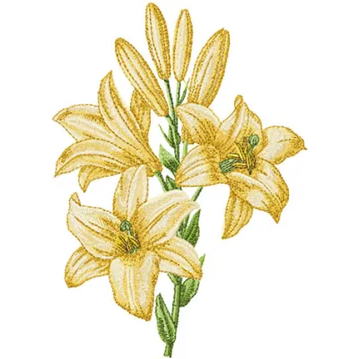 Bouquet of Lilies  embroidery design - Embroidery Design