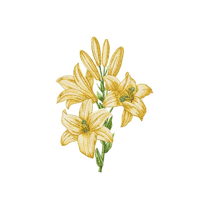 Bouquet of Lilies  embroidery design - Embroidery Design