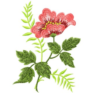 Retro Flower embroidery design - Embroidery Design