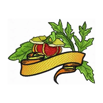 Peony with Banner embroidery design - Embroidery Design