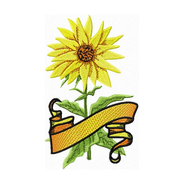 Sun Flower embroidery design - Embroidery Design