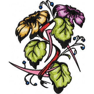 Elegant Flower embroidery design - Embroidery Design