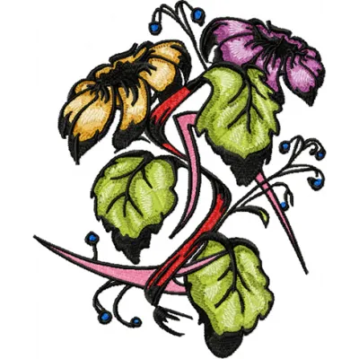 Elegant Flower embroidery design - Embroidery Design