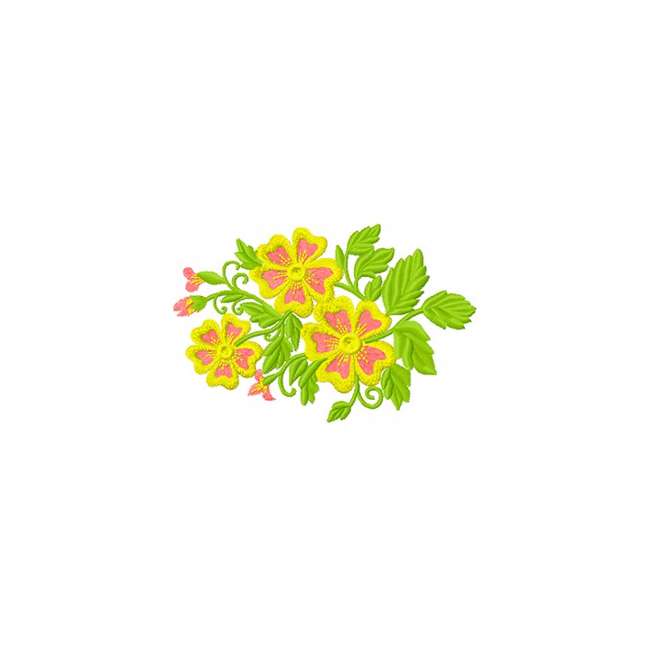 Yellow Flowers embroidery design - Embroidery Design
