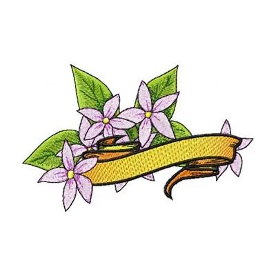 Mayflower with Banner embroidery design - Embroidery Design