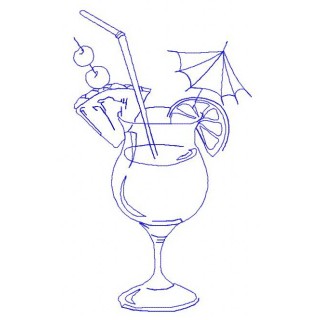 Cocktail 4 embroidery design - Embroidery Design