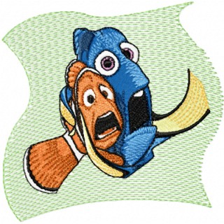 Nemo and Dory embroidery design - Embroidery Design