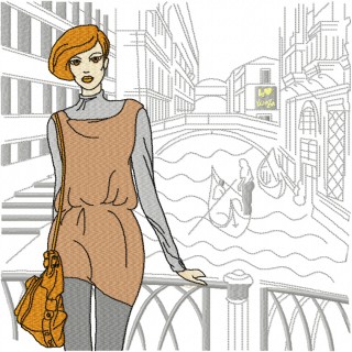 Venice Travel embroidery design - Embroidery Design