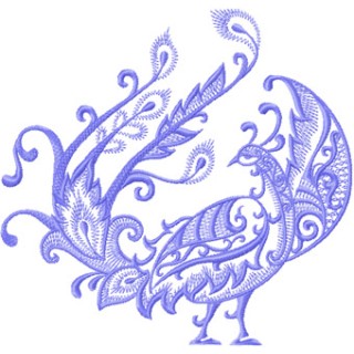 Bird of Happiness embroidery design - Embroidery Design