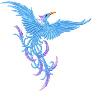 Blue Crane embroidery design - Embroidery Design