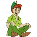 Peter Pan embroidery design featuring Tinkerbell character stitching pattern