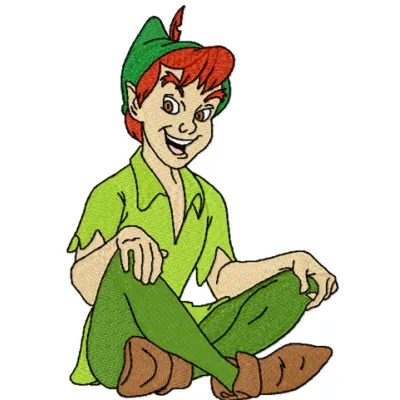 Peter Pan embroidery design featuring Tinkerbell character stitching pattern