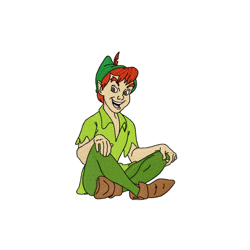 Peter Pan embroidery design featuring Tinkerbell character stitching pattern