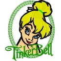 Tinker Bell embroidery design preview showing fairy character stitching pattern